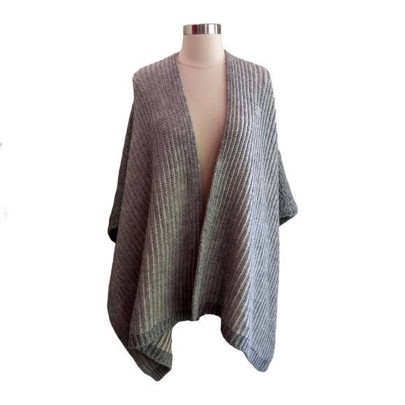 cocogio Sweaters - Cocogio Alpaca Wool Blend Knit Open Front Cape Sweater Made in Italy